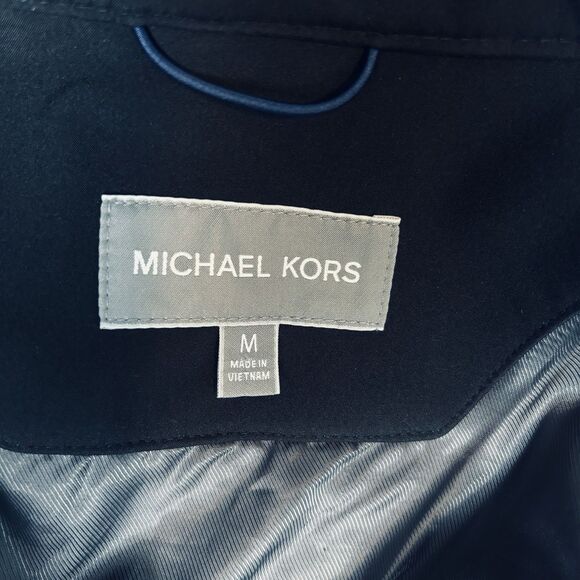 Michael Kors Men’s Tech Racing Shell Jacket Coat Black Zip Up Pockets Medium - Picture 8 of 15